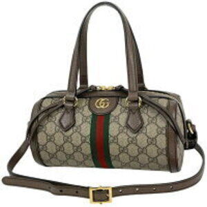 Gucci Ophidia GG Boston Bag Supreme Shoulder Bag Canvas Brown